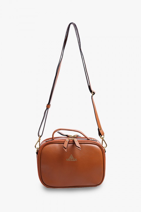 Bolsa Feminina Pequena com 2 Divisórias em Couro Legítimo