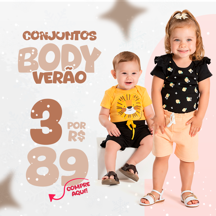 Conjuntos Body Verão 3 por R$ 89