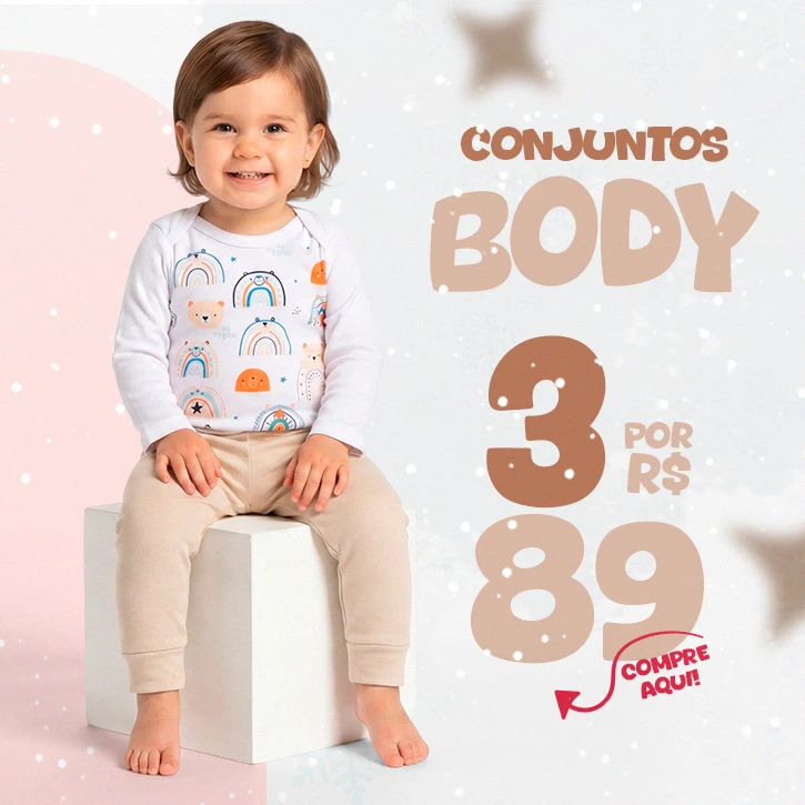3 Conjuntos Body por R$ 89