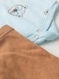 Conjunto Body Bebê Menino Suedine Pegadas Fofas