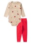 Conjunto Body Bebê Menina Suedine Joaninhas