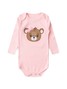 Kit Body Bebê Menina Suedine Ursinha Rosa