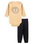 Conjunto Body Bebê Unissex Suedine Leão