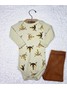 Conjunto Body Bebê Unissex Suedine Raposinha