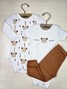 Kit Body Bebê Unissex Suedine Ursinhos Tribal