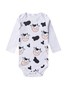 Conjunto Body Bebê Unissex Suedine Vaquinha