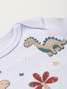 Kit Body Bebê Menino Suedine Dinossauros