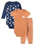 Kit Body Bebê Menina Suedine Poá Floral