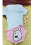 Kit Body e Tapa Fralda Bebê Menina Gatinha