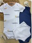 Kit Body e Tapa Fralda Bebê Menino Sol