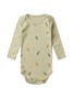 Kit Body Bebê Menino Suedine Minimalista Folhas