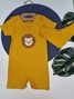 Kit Macacão Bebê Menino Suedine Leão