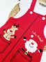 Conjunto Jardineira Bebê Unissex Suedine Feliz Natal