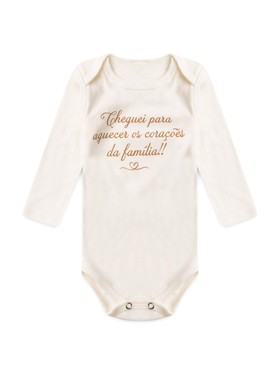 Body Bebê Unissex Suedine Frases Cheguei Para...