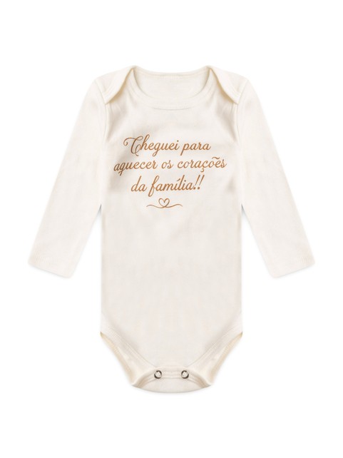 Body Bebê Unissex Suedine Frases Cheguei Para...