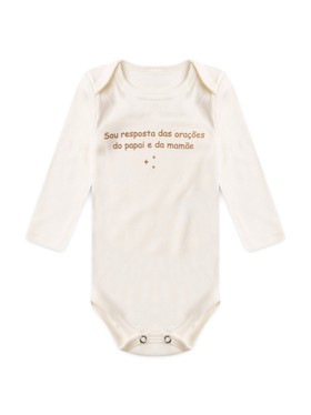 Body Bebê Unissex Suedine Frases Sou Resposta