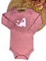 Kit Body Bebê Menina Suedine Dinossaurinho