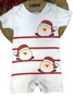 Kit Macacão Bebê Unissex Suedine Natal Papai Noel