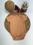 Conjunto Jardineira Bebê Unissex Suedine Natal Urso