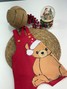 Conjunto Jardineira Bebê Unissex Suedine Natal Urso