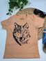 Conjunto Infantil Menino Camiseta Bermuda Lobo Geometrico