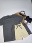 Conjunto Infantil Menino Camiseta Bermuda Pacth Chumbo