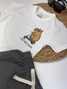 Conjunto Infantil Menino Camiseta Bermuda Capivara Radical