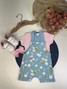 Conjunto Jardineira Bebê Menina Suedine Abelhas