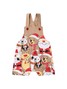 Conjunto Jardineira Bebê Unissex Suedine Natal Festa