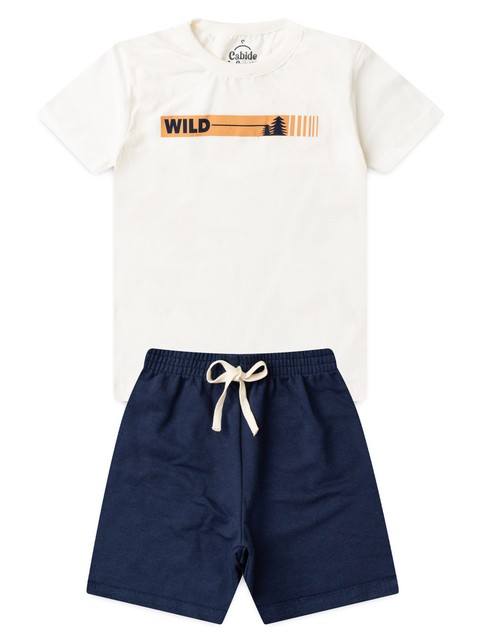 Conjunto Infantil Menino Camiseta Bermuda Wild