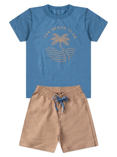 Conjunto Infantil Menino Camiseta Bermuda  The Beach
