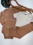 Kit Body Bebê Unissex Suedine Ursinhos