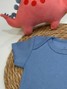 Conjunto Jardineira Bebê Menino Suedine Dino Skateista
