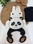 Conjunto Jardineira Bebê Unissex Suedine Panda