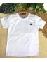 Camiseta Infantil Menino Meia Malha Branca