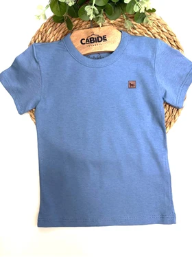 Camiseta Infantil Menino Meia Malha Azul