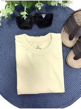 Camiseta Infantil Menino Meia Malha Areia