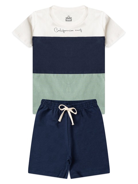 Conjunto Infantil Menino Camiseta Bermuda California Surf
