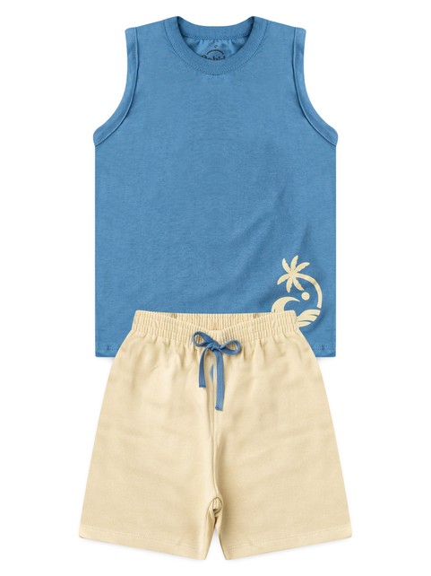 Conjunto Infantil Menino Regata Bermuda Tropical