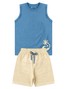 Conjunto Infantil Menino Regata Bermuda Tropical