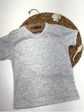 Camiseta Infantil Menino Meia Malha Mescla