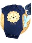 Conjunto Bebê Menina Body e Bermuda Moletinho Sun Day