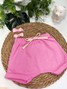 Conjunto Bebê Menina Body e Bermuda Moletinho Ursinha com Laço