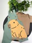 Conjunto Jardineira Bebê Menino Suedine Capivara
