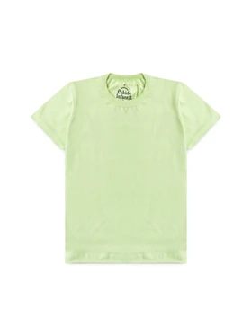 Camiseta Infantil Menino Meia Malha Verde Claro