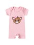 Kit Macacão Bebê Menina Suedine Trio de Ursinhos