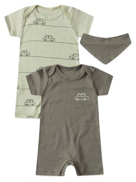 Kit Macacão Bebê Menino Suedine  Mini Carros