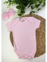 Conjunto Jardineira Bebê Menina Suedine Ursinhos Blush