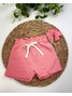Conjunto Bebê Menina Body e Shorts Moletinho Mini Flor