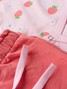 Conjunto Bebê Menina Body e Shorts Moletinho Morango